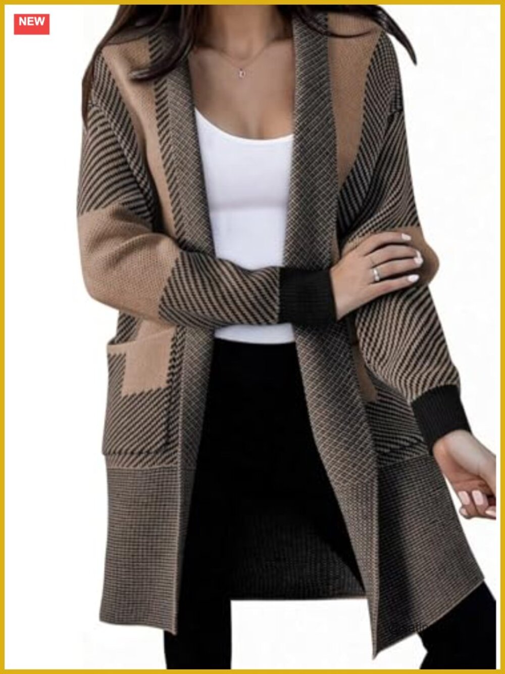 Oversized Long Cardigan Sweater 100% Acrylic Womens Fall Winter Work Casual
